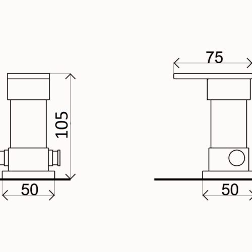 MONOCOMANDO DE BIDET ZAHA CROMO