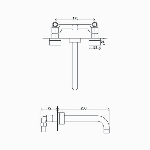 LAVATORIO DE PARED SIEVA BRUSH